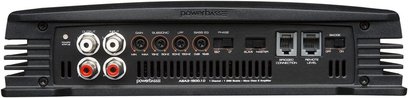 Powerbass ASA3 1500.1D Class-D 1500 watts 1ch Car Amplifier