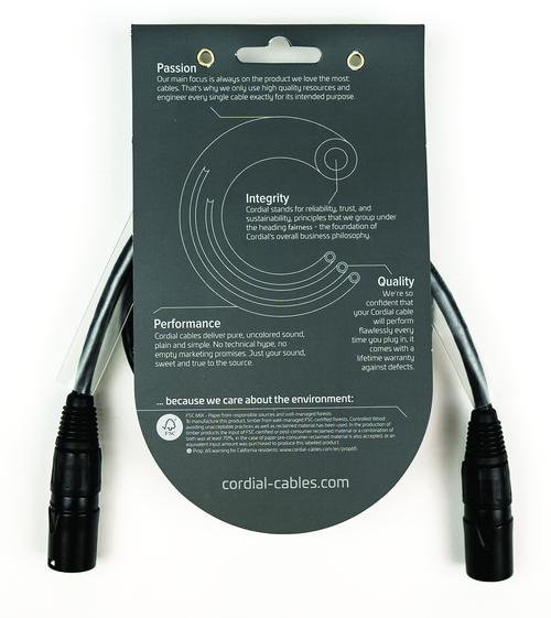 Cordial 65' CAT Data Cable w/ Neutrik Metal Connectors & RJ-45 Connectivity