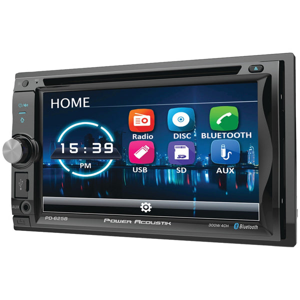 Power Acoustik PD-625B 6.2" Double-DIN Detachable LCD Touchscreen DVD Receiver