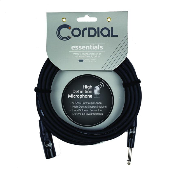 Cordial 33' Unbalanced Mic/Line - 1/4″ Plug to XLRM - CIM10MP