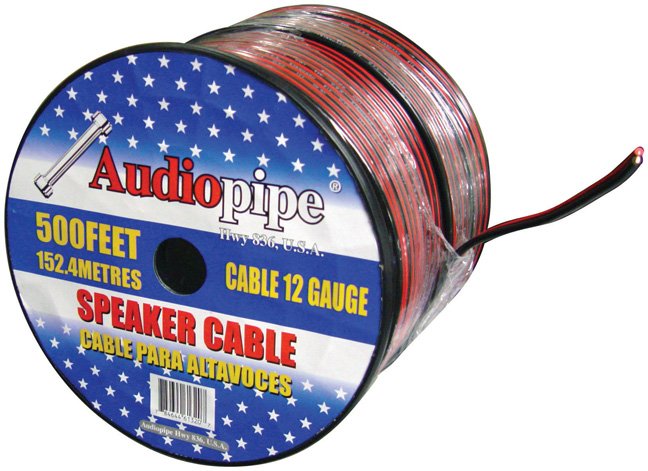 Audiopipe Speaker Cable 12ga. 500' Red + Black CABLE12BLACK