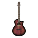 Crafter Noble Small Jumbo Acoustic-Electric Guitar - Transparent Purple Burst