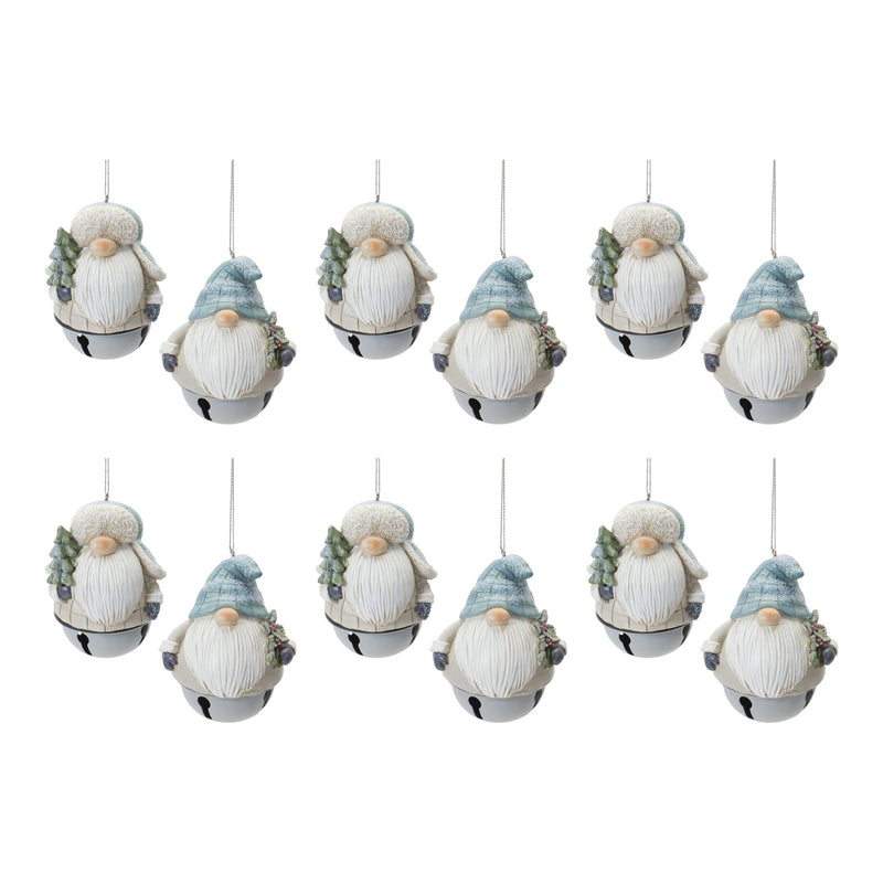 Gnome Sleigh Bell Ornament (Set of 12)