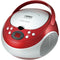 Naxa Portable CD Player with AM/FM Radio (Red) - NPB251RD