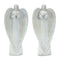 Stone Garden Angel Statue with Bird Accent (Set of 2)