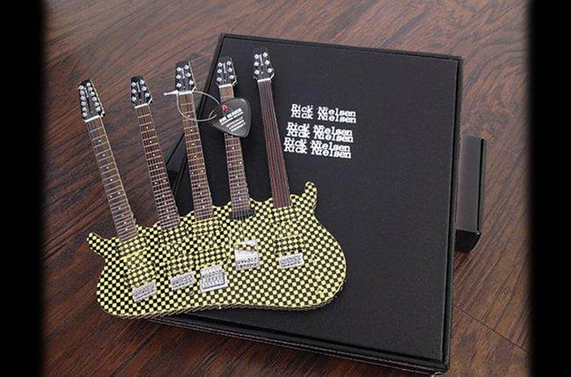 Axe Heaven Rick Nielsen Collectible 5-Neck Miniature Guitar - Checkered - AXHGTR