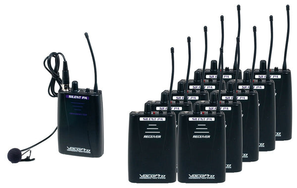 VocoPro SilentPA-TOUR10 16-Channel UHF Wireless Audio Broadcast Bodypack System