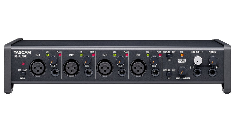 Tascam 4-In/4-Out Hi-Res USB Audio Interface w/ 4 Mic Preamps - US-4x4HR