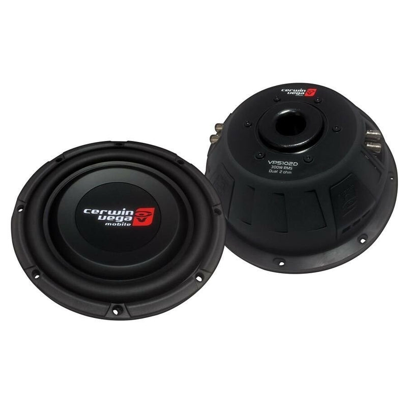 Cerwin-Vega Dual 10 Inch Vega Pro Shallow Series 2 Ohm Car Subwoofer - VPS102D