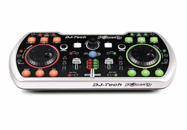 DJ Tech Poket DJ Compact Portable USB DJ software Controller Tested with Windows