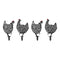 Punched Metal Chicken Garden Stake (Set of 4)