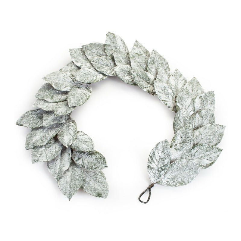 Frosted Winter Magnolia Leaf Garland (Set of 2)