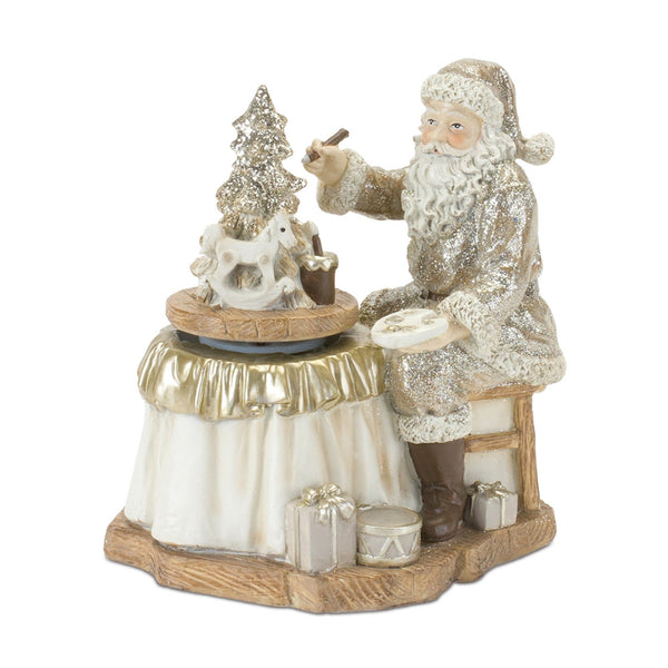 Santa with Spinning Christmas Tree (Set of 2)