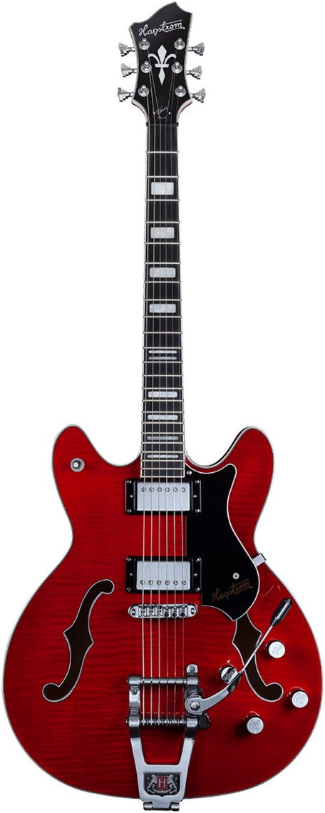 Hagstrom Tremar Viking Semi Hollow Electric Guitar - Wild Cherry - TREVIDLX-WCT